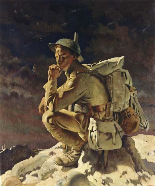 Sir William Orpen The Thinker on the Butte de Warlencourt oil painting image